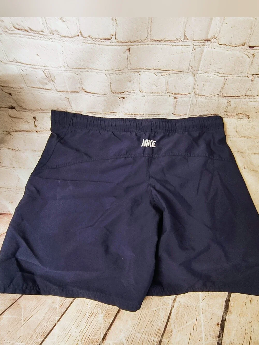 Nike Mens Vtg Swim Navy Blue Liner Shorts Pockets XL